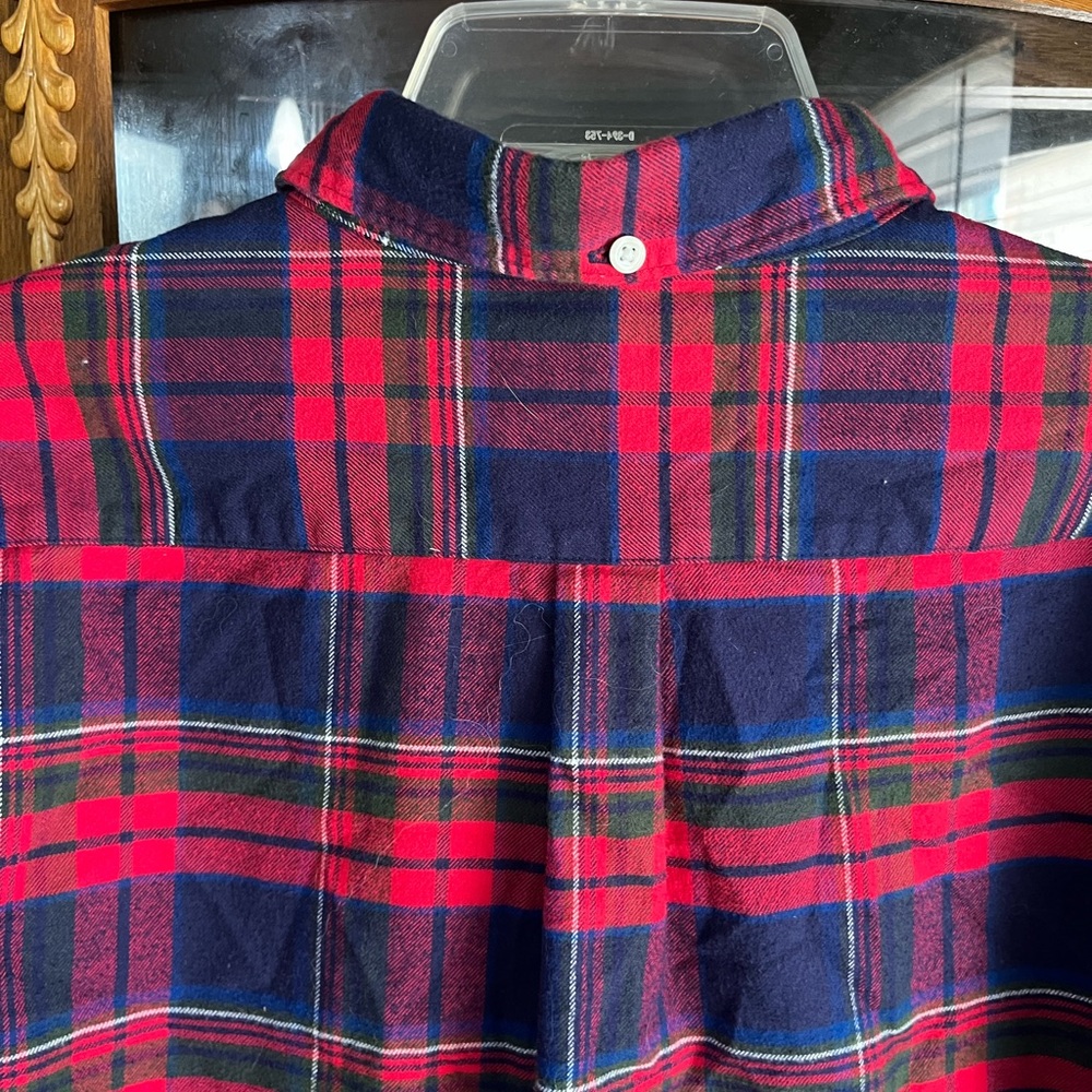 Men’s Barbour Navy Red Endsleigh Tailored Fit Plaid Long Sleeve Shirt Large - Picture 8 of 8